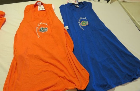 Florida Gator Flying Colors High Neck Razor back women's tank with slit sides Royal: