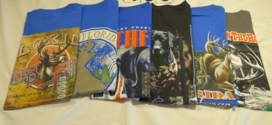 Assorted Florida Gator hunting related t-shirts (6)S