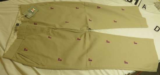 Women's Florida khaki pants with embroidered Fs(3) size 2, (1) size 10