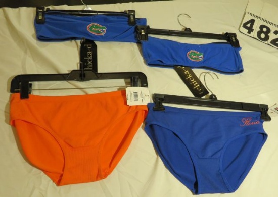 Florida Gator women's tube tops (2)L and women's underwear orange and blue (2)L