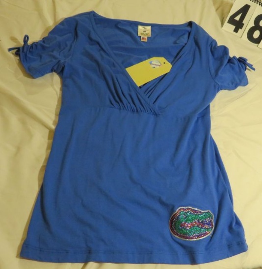 women's Gators boat neck tunic and other styles of ladies tops (2)XS, (4)S (11)M, (10)L, (4)XL, (1)2