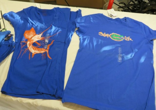 Florida Gator women's Guy Harvey V-neck shirt (4)L and Swamp Life shirt (4)L