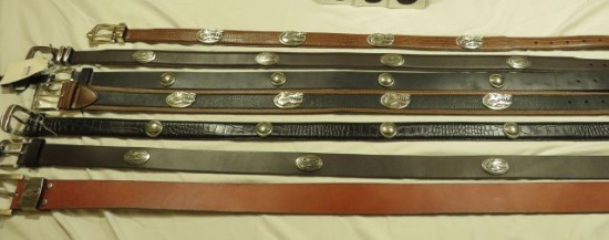 Assorted belts (1) size 30, (1) size 32, (1) size 34, (1) size 36, (1) size 40, (1) size 42, (1) siz