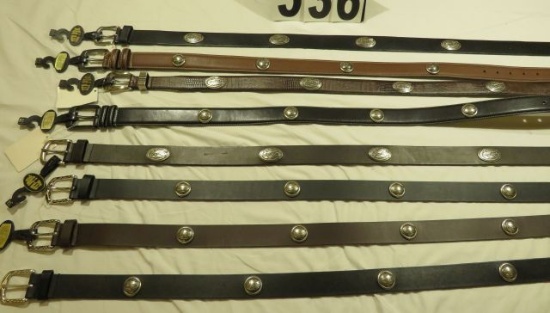 Assorted belts (4) size 32, (2) size 34, (1) size 40, (1) size 42