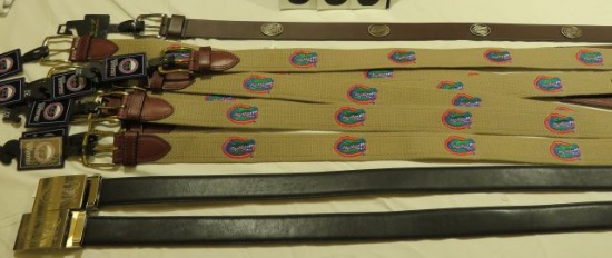 Assorted belts (2) adjustable size 32-44, (9) size 32