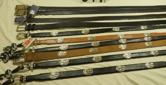 Assorted belts (1) size 30, (4) size 32, (1) size 36, (1) size 38, (3) adjustable size