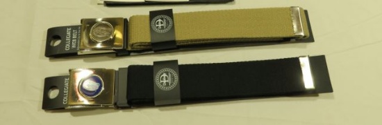 Assorted black & khaki adjustable belts with built in bottle opener (10) khaki, (3)black