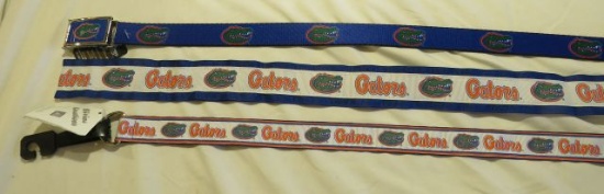(13)Toddler white Gator ribbon belts, (2) Youth adjustable Gator ribbon belts
