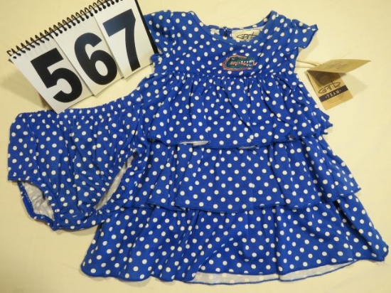 Infant Mixed Garb Assortment, SS Onsie, Gingham Sleeveless dress, Ruffle polka dot cap sleeve dress