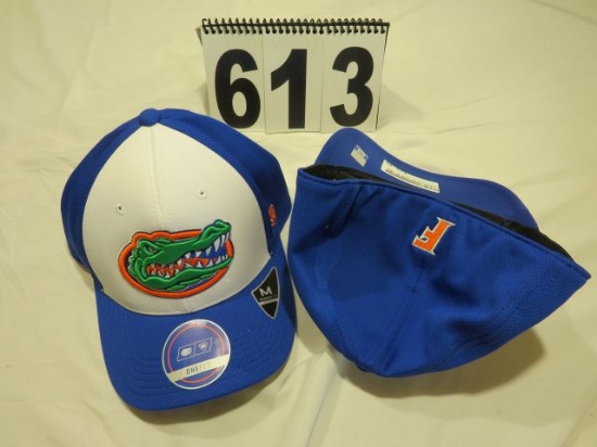 Florida Gator Top of the World blue and white color block hat with 3D Gator Head. Memory fit. One fi