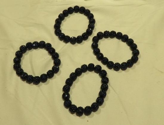 Stretch Navy Blue bracelet, round