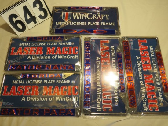 Florida Gators Assorted License Plate Frames, University of Florida, Metal, Acrylic, Car Tag Frames