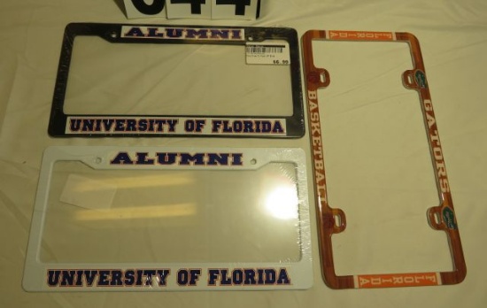 Florida Gators Assorted Plastic License Plate Frames, Car Tag Frames, UF