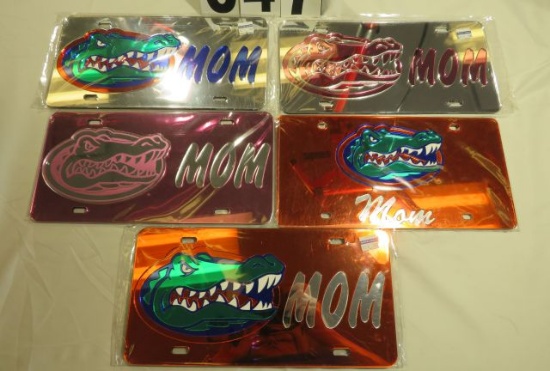 Assorted Florida Gator Mom License Plates, Car Tags, Acrylic