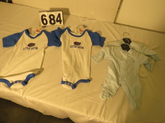 Little Gators and Florida Gators body suits for  babies ((2) preemie (2) 18 mo
