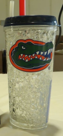 Florida Gator Crystal Freezer Travel Tumbler w/ Straw 16oz
