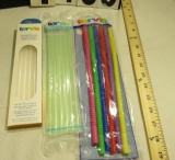 Assorted Tervis Straw Packs (4)10inch, (9)9inch, (9)11inch crinkle