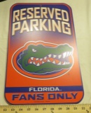 Florida Gators Reserved Parking Signs, Plastic, 10.5