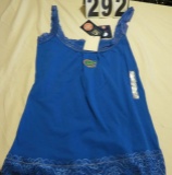 Florida Gator Women's tank top trimmed with lace and silver thread (7)M (5)L