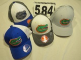 Assorted Florida Gator Top of the World hats with 3-D graphics. One-fit