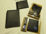 Wallets, Florida Gators Embossed, Gator Head Emblem, Assorted Leather (1) tri-fold, (2) bi-fold, (1)