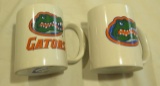 Florida Gator Assorted White Mugs (3) Double Sided Gator Head w/ Gator Script (2) Gator Head