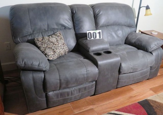 dark gray recliner sofa