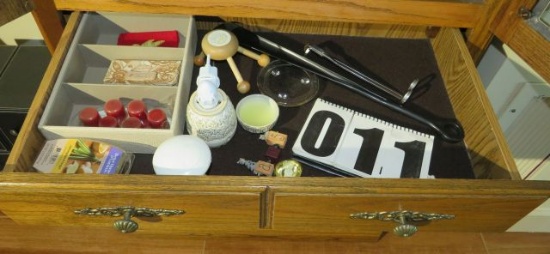 contents of china cabinet drawer