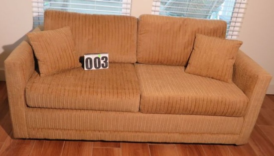 tan love seat sofa bed