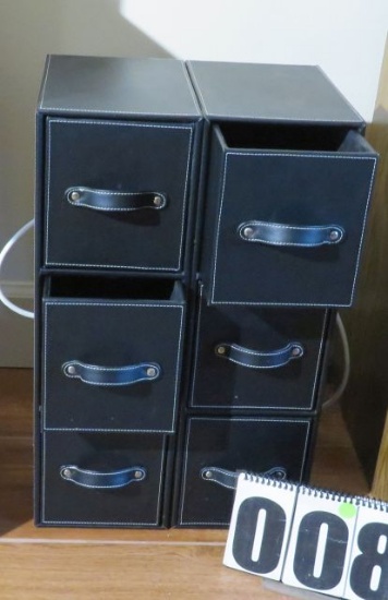 black storage with drawers