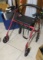 convertible walker and chair with hand brakes
