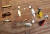 mixed spinners, top water, jerk baits