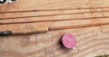Montagui rapidan split bamboo fly rod 4 piece in old bag  come with South Bend Oren - 0 - matic reel