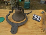 cast iron USA #1 bell with yoke 14