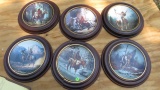 Top Gun Mystic Warier  wood  framed collector plates by Hamilton (one frame damaged)
