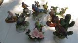ceramic bisque bird figures (3) are music boxes