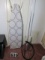 ironing board and clothes steamer