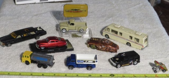 toy cars, trucks, and rvs