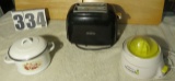 Sunbeam toaster, presto homemade lemon aid maker and soup tureen