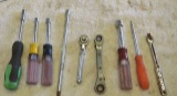 Â¼ inch socket wrench with a variety of tools
