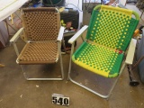 Vintage Boho aluminum chairs