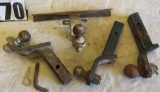 five gallon (2) 1 7/8  tow hitch and ball,(2) 2 and 5/16 tow hitch and ball