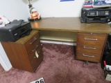 desk with six drawers