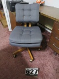 Mid Century wood fram uphostered office chair