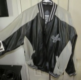 Sparky's Garage letterman-style leather jacket M