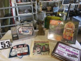 great garages display kit, 3d juke box puzzle, dad plaque, vintage map with NSEW