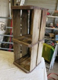 vintage cypress wood fruit crate