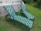 green vinyl web strapped patio lounge chairs