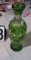 Green crystal bud vase