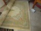 Pastel floral thick wool rug - 6' W x 9' - very good condition